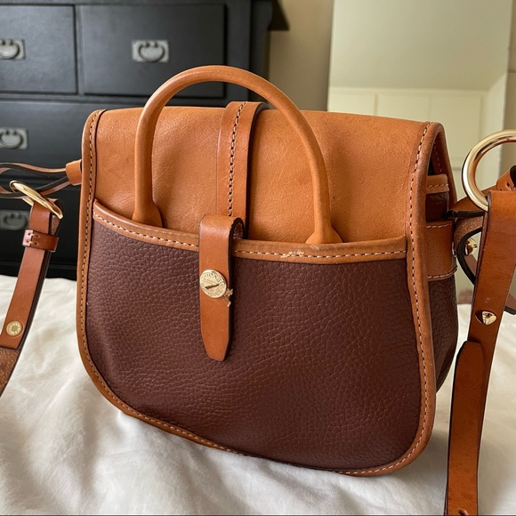 Dooney & Bourke Leather Verona Christina Cross Body Bag in Cognac - Picture 2 of 9